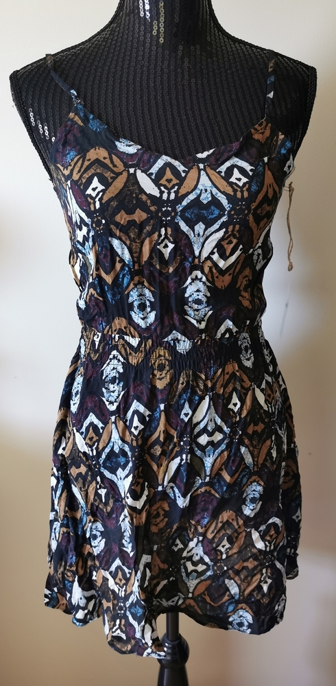 Leith Multi Coloured Abstract Cami Dress Size Xs